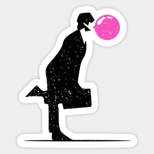 Silly walking bubblegum parody Sticker